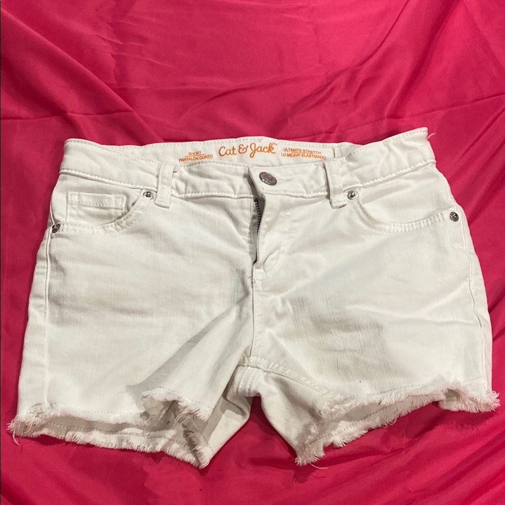 Cat & Jack kids White Denim Shorts